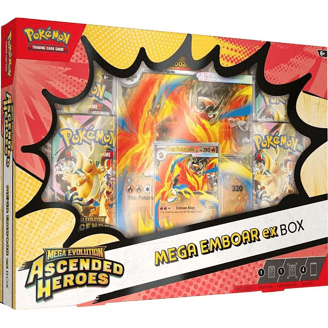 Pokémon Mega Evolution: Ascended Heroes Mega Emboar EX Box