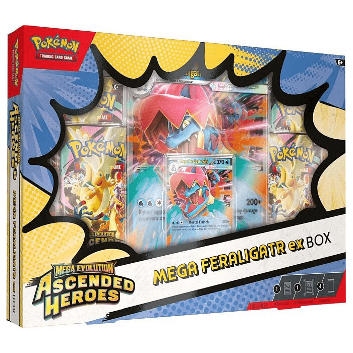 Pokémon Mega Evolution: Ascended Heroes Mega Feraligatr EX Box