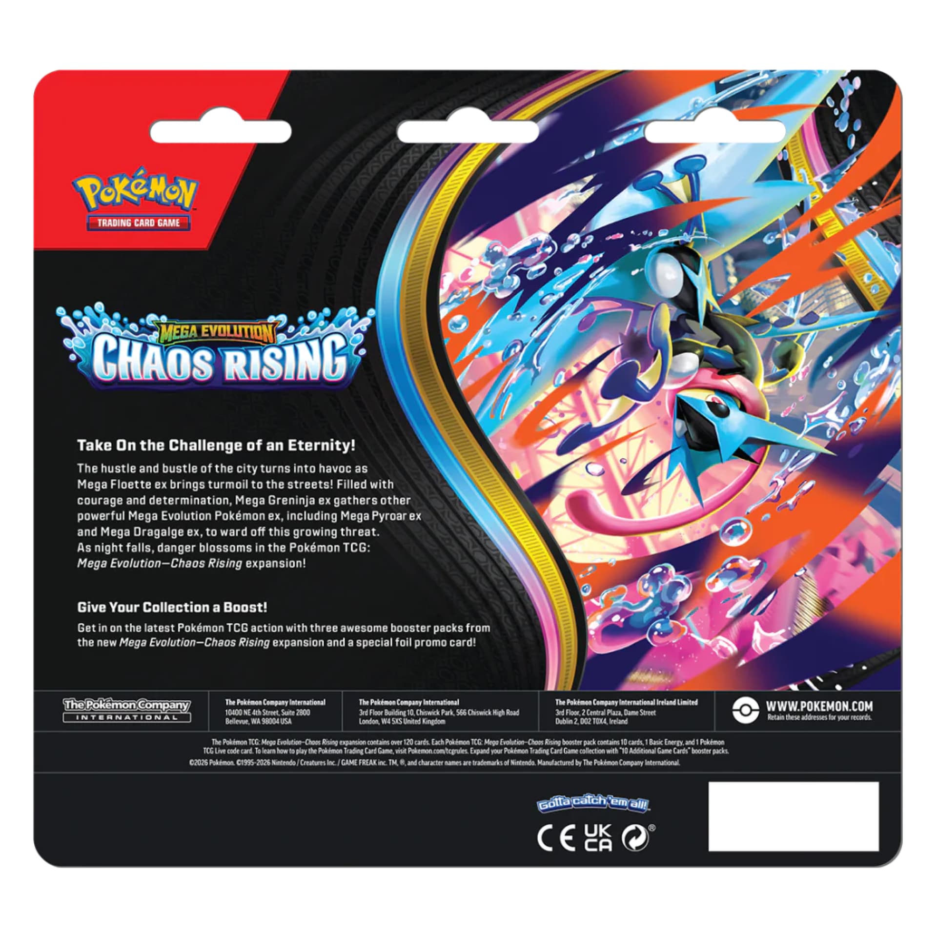 Pokémon Mega Evolution: Chaos Rising 3-pack Blister — 2